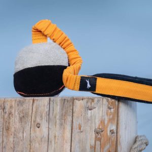 TeenyTiny ball with bungee rope orange-black
